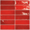 Village Volcanic Red Glossy 2.5x8 Ceramic  Tile