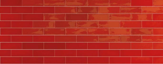 Village Volcanic Red Glossy 2.5x8 Ceramic  Tile
