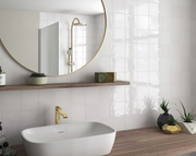 Village White Glossy 5x5 Ceramic  Tile