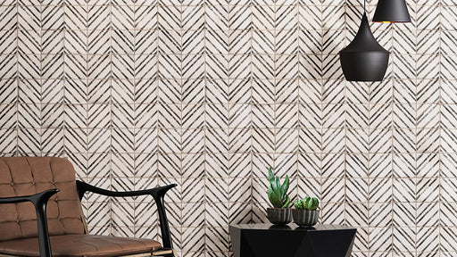 Vivace Rice Incline Deco Matte 4x4 Porcelain  Tile