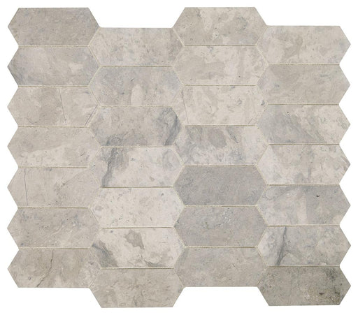 Volcanic Gray 2x4 Hexagon Honed Limestone  Mosaic