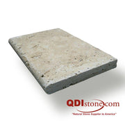 Walnut Travertine Coping 16x24 Tumbled Bullnose  2 inch