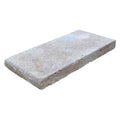 Walnut Travertine Coping 6x12 Tumbled Bullnose  1.25 inch