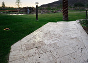 Walnut Travertine Paver 12x24 Tumbled   1.25 inch