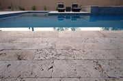 Walnut Travertine Paver 16x24 Unfilled, Honed   1.25 inch