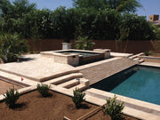 Walnut Travertine Paver 16x24 Unfilled, Honed   1.25 inch