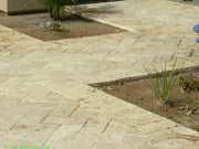 Walnut Travertine Paver 4x12 Brushed   5 cm