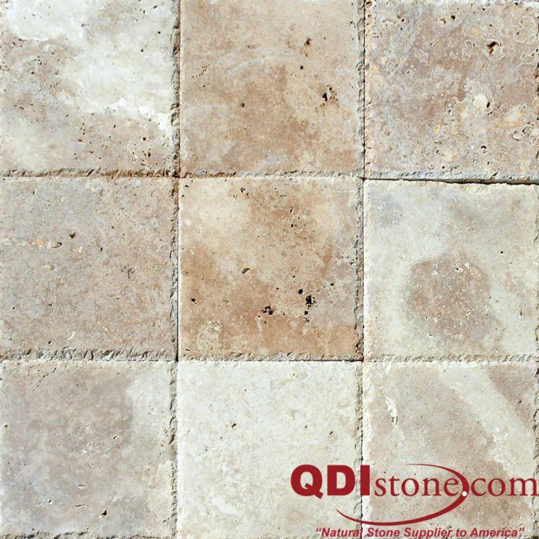 Walnut Travertine Tile 12x12 Unfilled, Honed