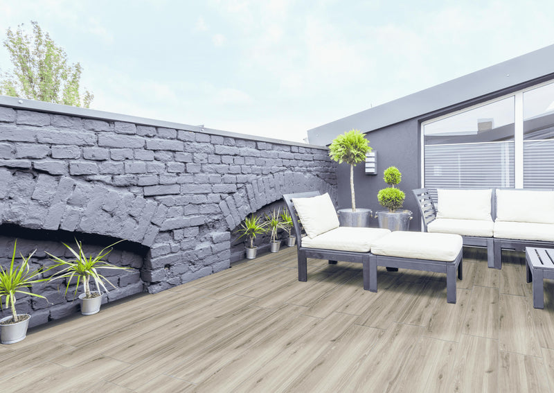 Woodbreak Ebony Anti-Slip 12x48 Porcelain  Paver