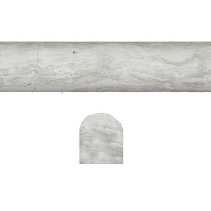 Wooden Gray Limestone Trim 12 Honed     Pencil Rail