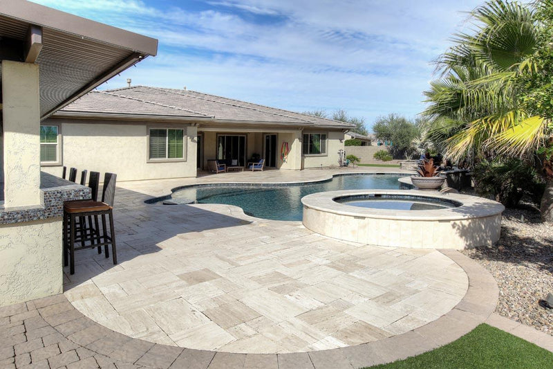 Wooden Travertine Paver Pattern Tumbled