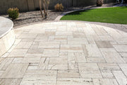 Wooden Travertine Paver Pattern Tumbled