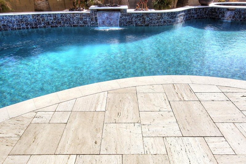 Wooden Travertine Paver Pattern Tumbled
