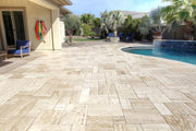 Wooden Travertine Paver Pattern Tumbled