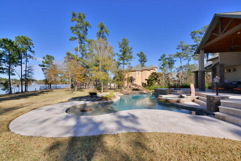 Wooden Travertine Paver Pattern Tumbled