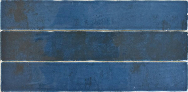 Zellige Deep Blue Glossy 2.5x16 Ceramic  Tile