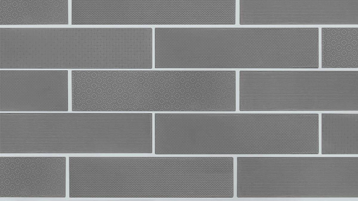 Zen Concrete Multi Deco Glossy 3x12 Ceramic  Tile