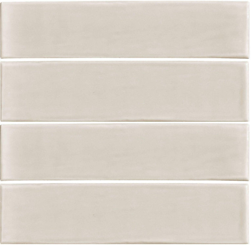 Zen Crème Glossy 1/2x12 Ceramic Pencil Bullnose