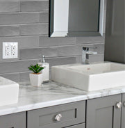 Zen Greige Multi Deco Glossy 3x12 Ceramic  Tile