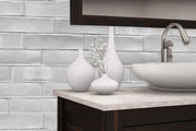 Zen White Glossy 3x12 Ceramic  Tile