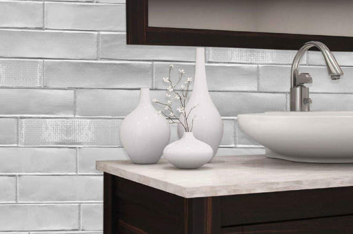 Zen White Glossy 3x12 Ceramic  Tile