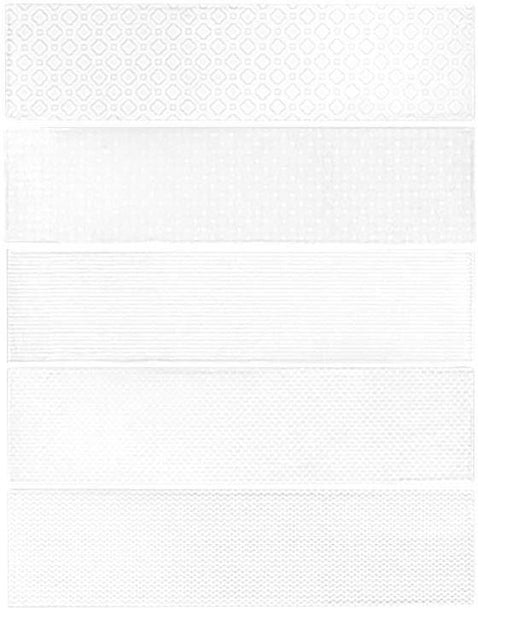 Zen White Multi Deco Glossy 3x12 Ceramic  Tile