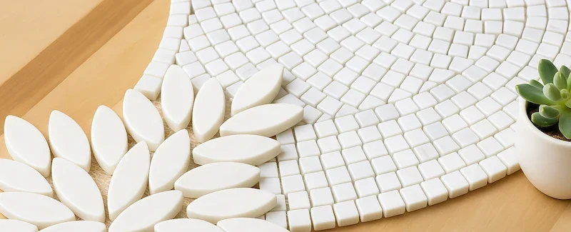 Newly arrived tile collection in a contemporary bathroom with clean lines and elegant texture