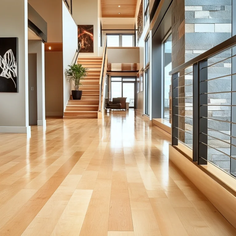 Birch hardwood – light grain and clean, contemporary look

