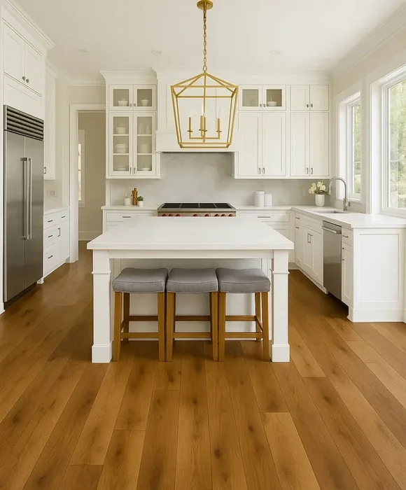 Solid hardwood, engineered for core stability, underpins a stately home library, its dense, timeless finish enhancing built-in mahogany bookcases and a tufted leather reading chair.