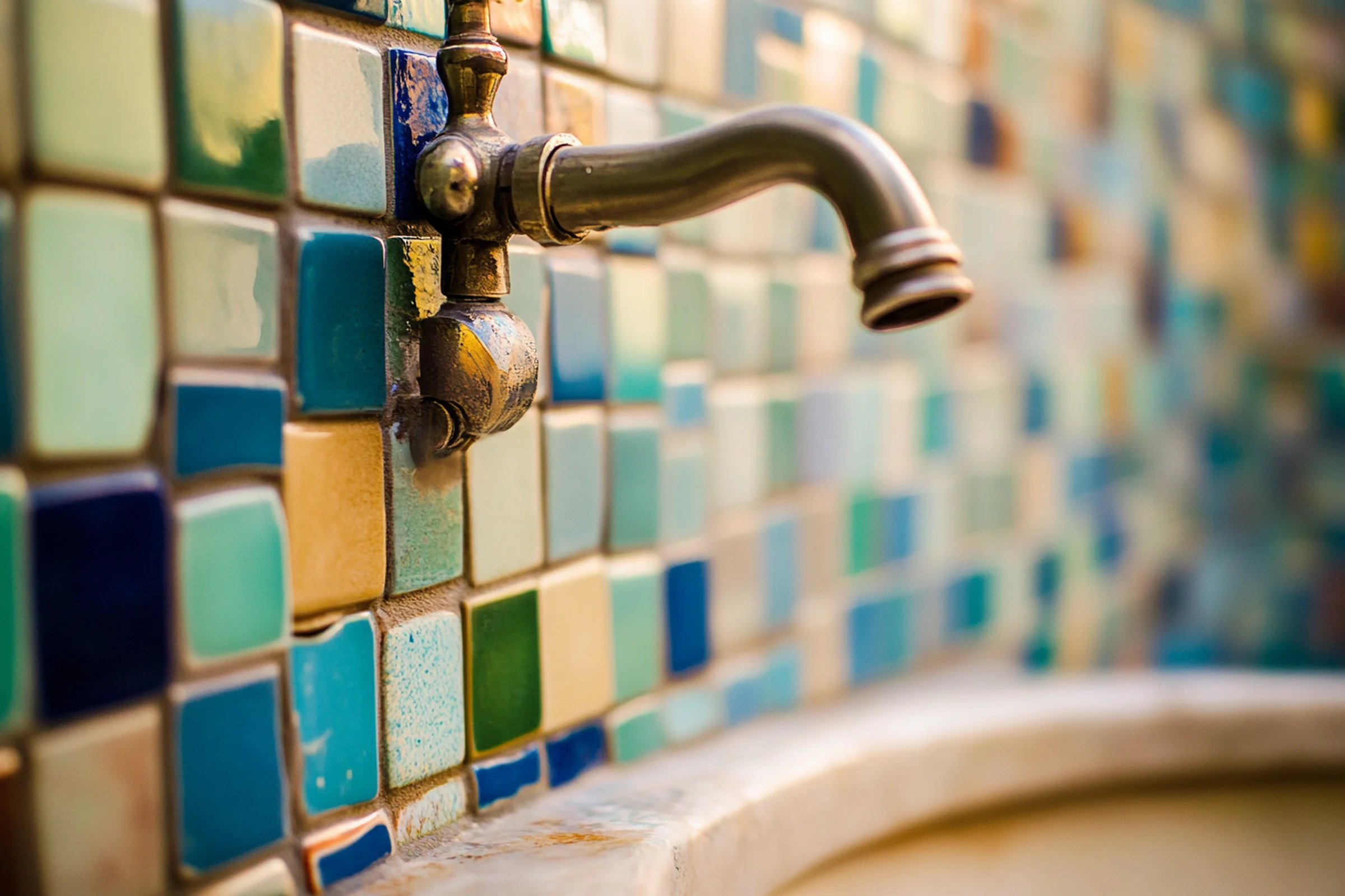 Bathroom and Shower Mosaics installed in a luxury bath space