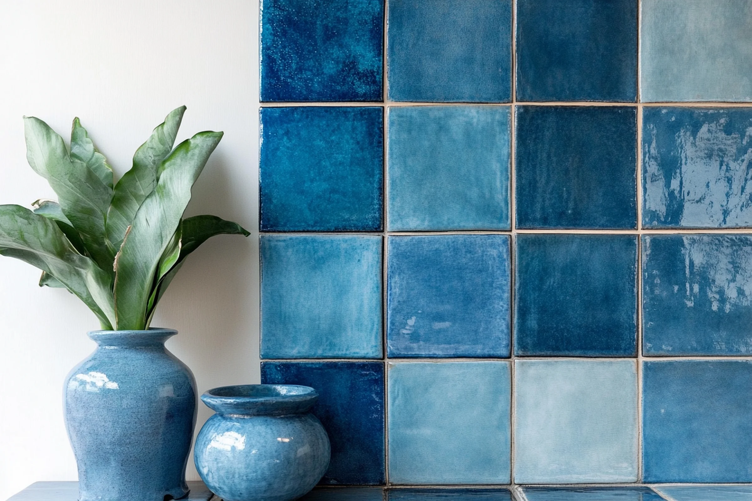Blue tile for bold accents and calming interiors