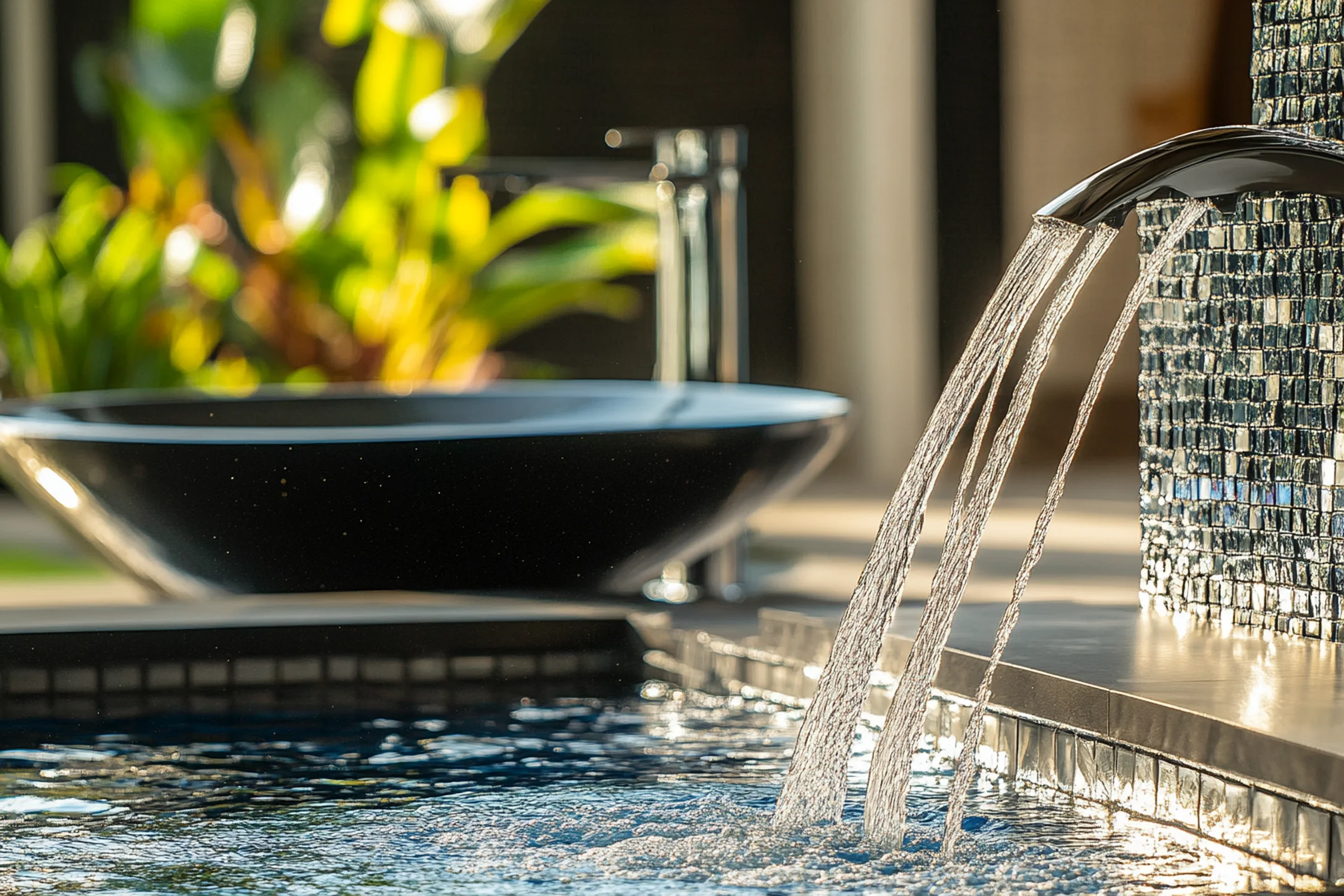 Kitchen mosaics used as backsplash tile in a modern kitchen