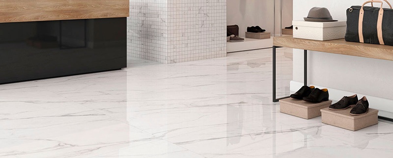 Naples White Polished 24x48 Contemporary Porcelain Tile