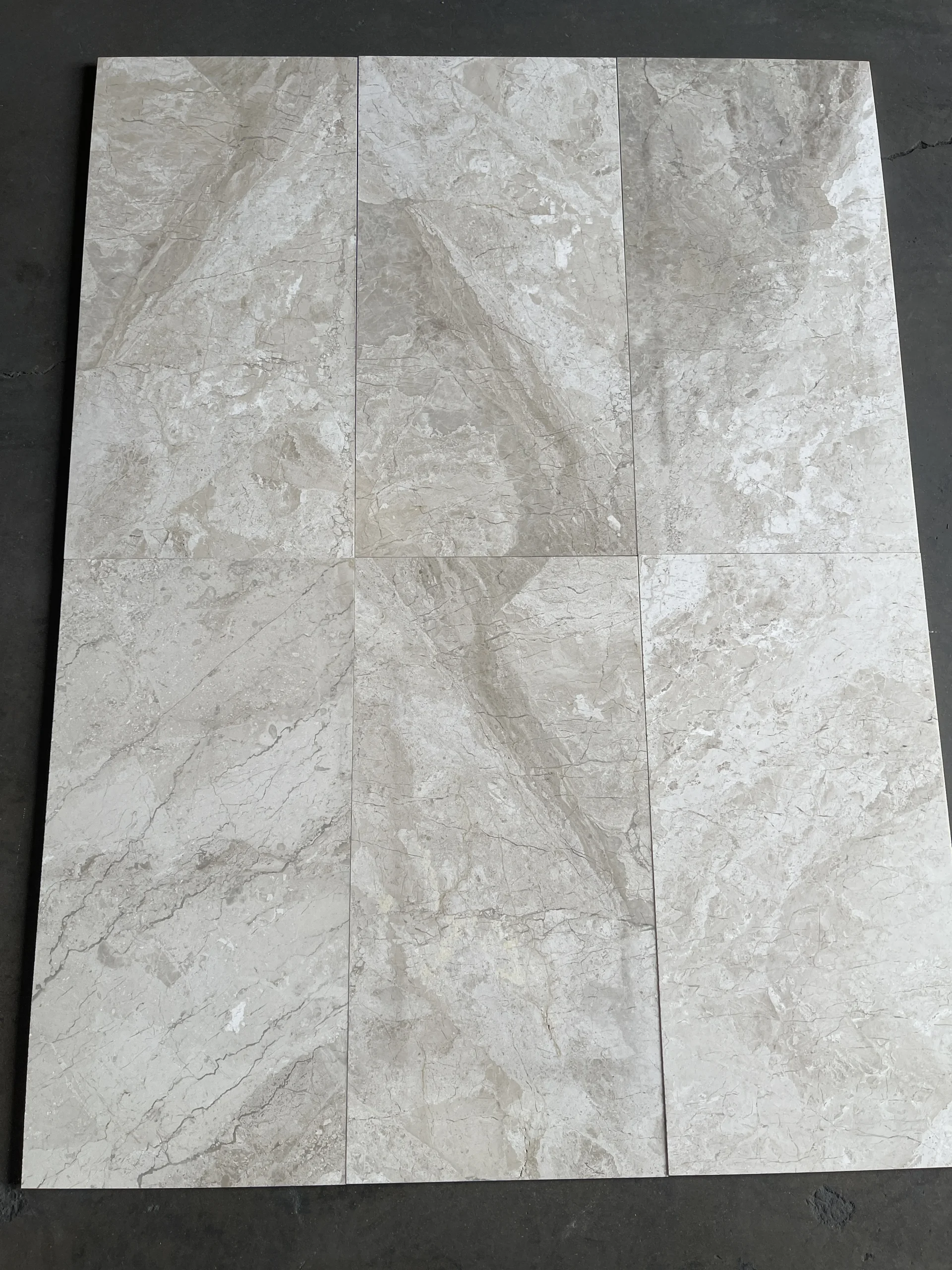 Breccia Bianco Honed 12x24 1/2 inch Marble Tile