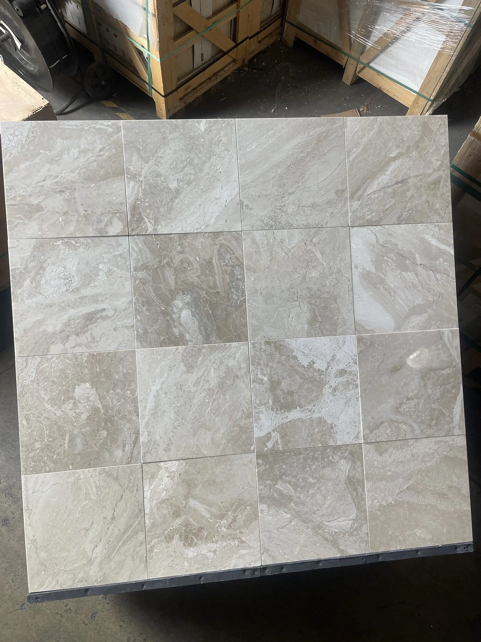 Breccia Bianco Polished 12x12 3/8 inch Marble Tile