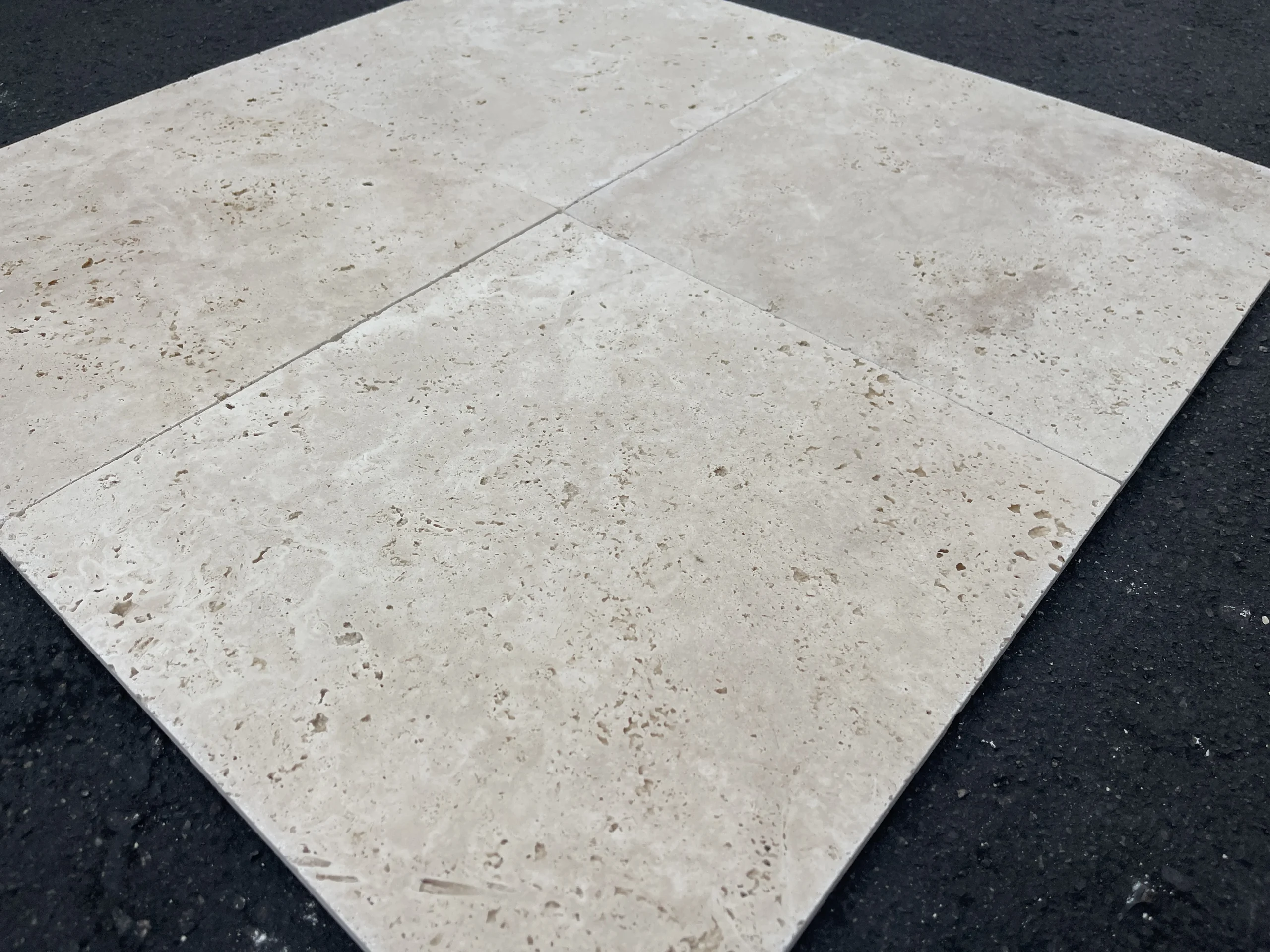 Ivory Tumbled 12x12 Travertine Tile