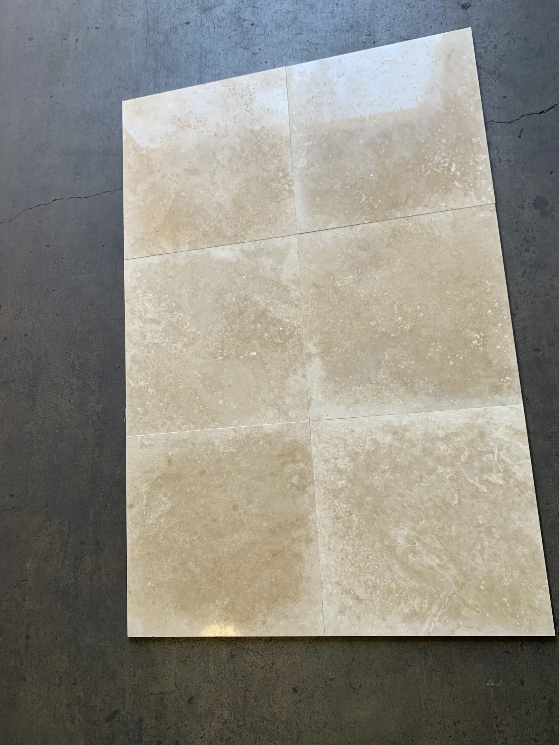Alabastrino Ivory Filled & Polished 18x18 Square Travertine Tile