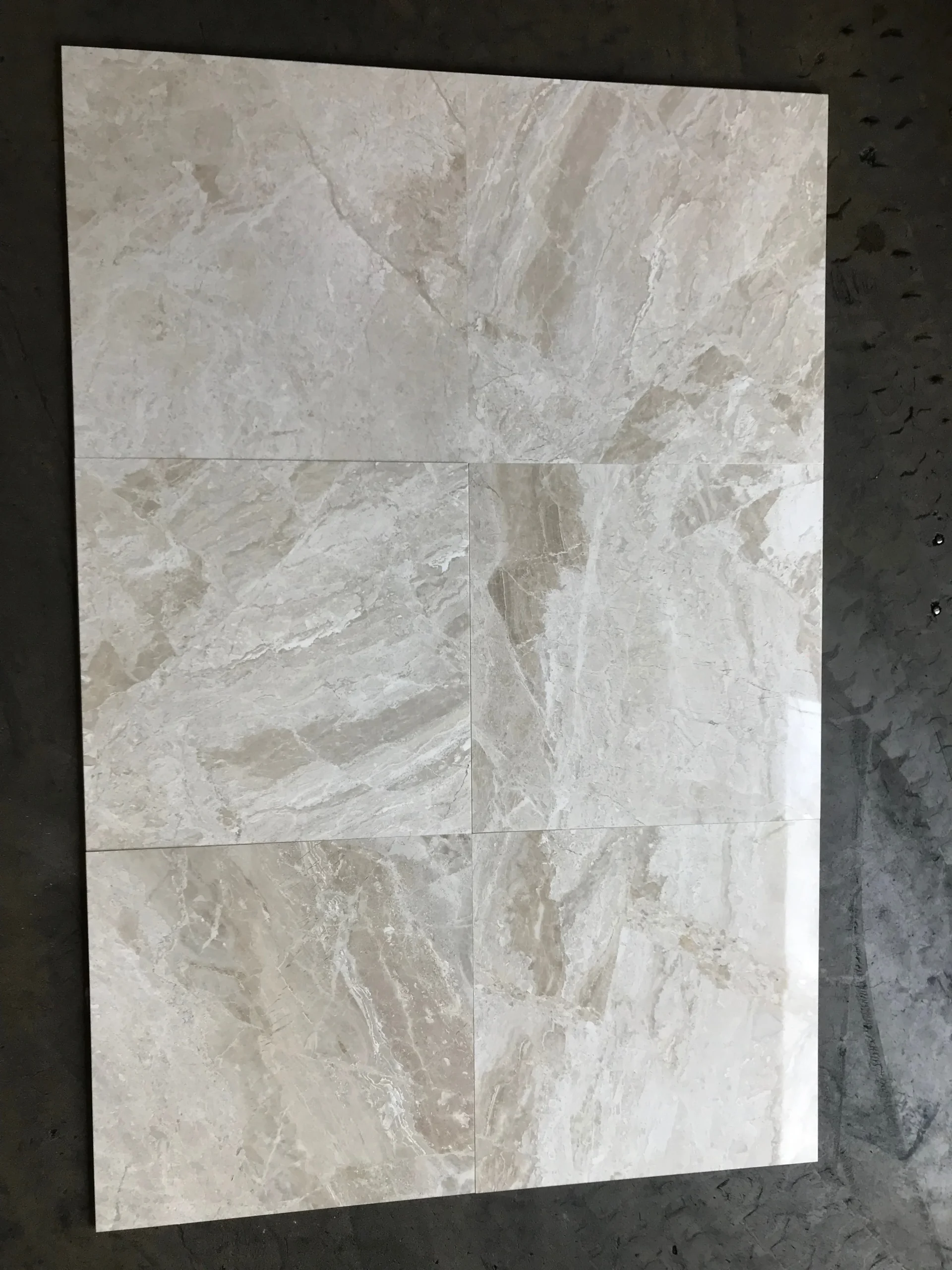 Breccia Bianco Polished 24x24 1/2 inch Marble Tile