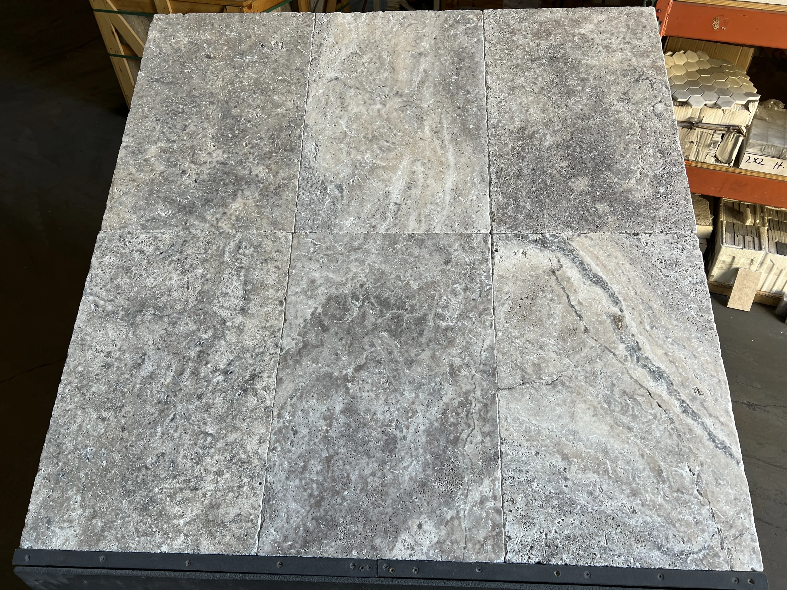 Silver Tumbled 16x24 Travertine Tile
