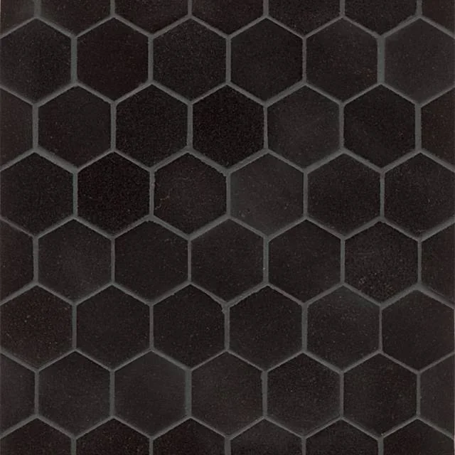 Absolute Black 12.5x11.75 Hexagon Polished Granite Tile