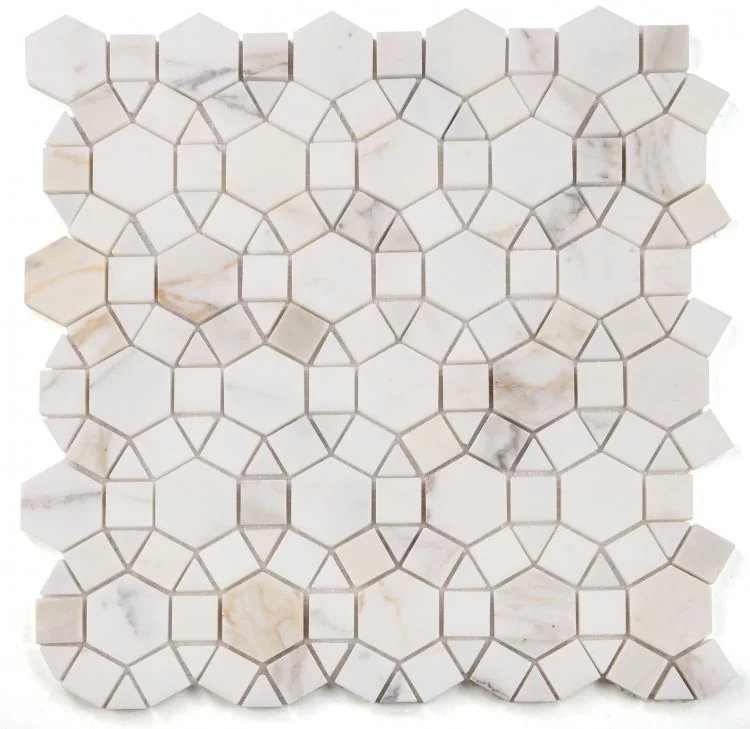 Aether Calacatta 2x2 Honed Marble Mosaic