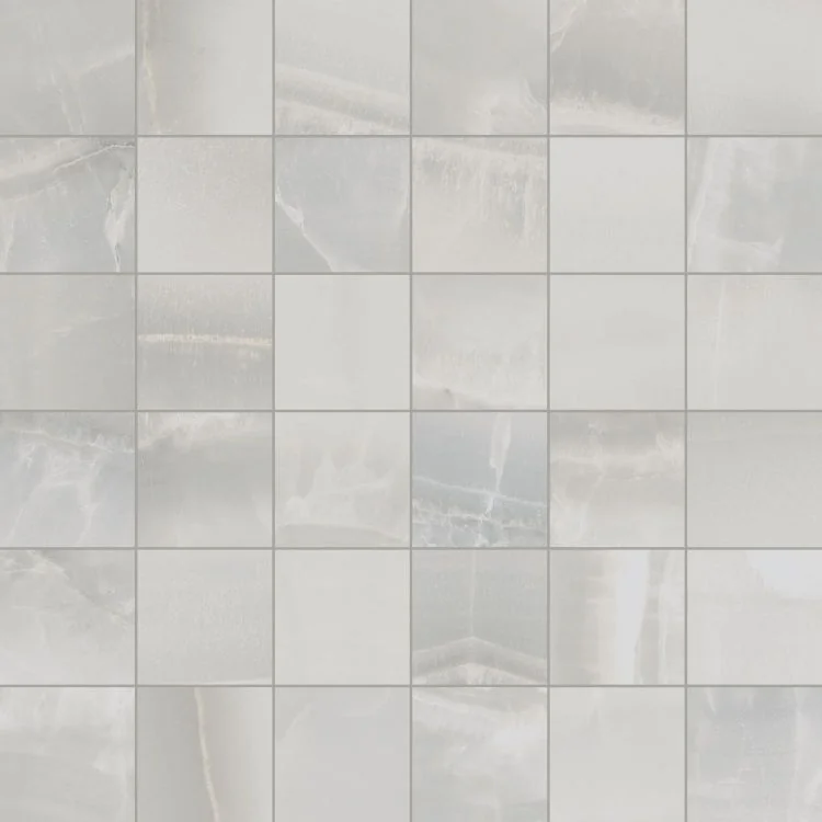 Akoya Silver Matte Porcelain Mosaic