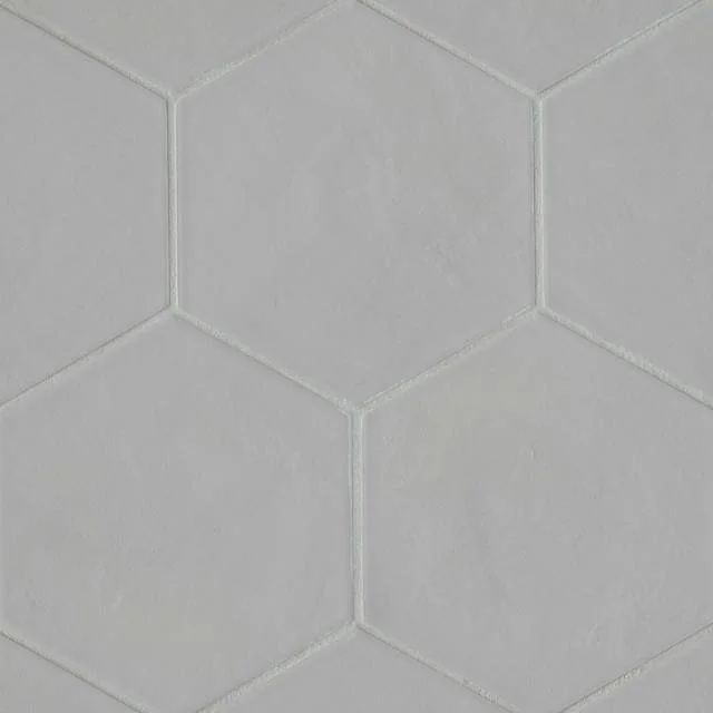 Allora Solid Grey 10x8.5 Hexagon Ceramic Tile