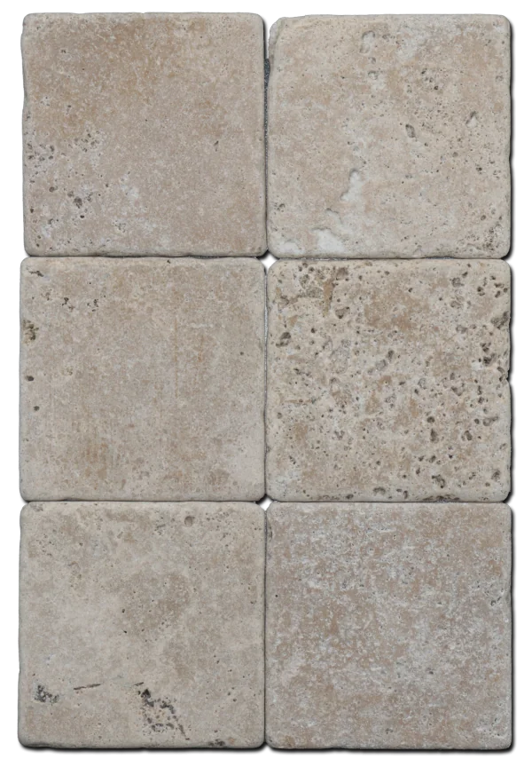 Antique Noce 6x6 Tumbled Travertine Tile