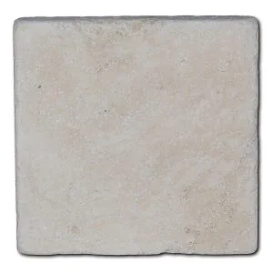 Antique Ivory 6x6 Tumbled Travertine Tile