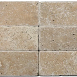 Antique Noce 3x6 Subway Tumbled Travertine Tile
