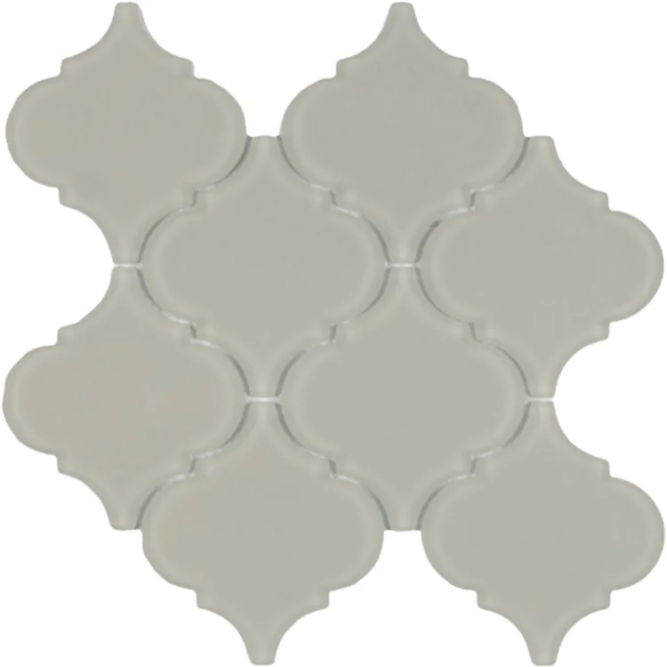Arabesque Beige 10x10.5 Frosted Glass Mosaic