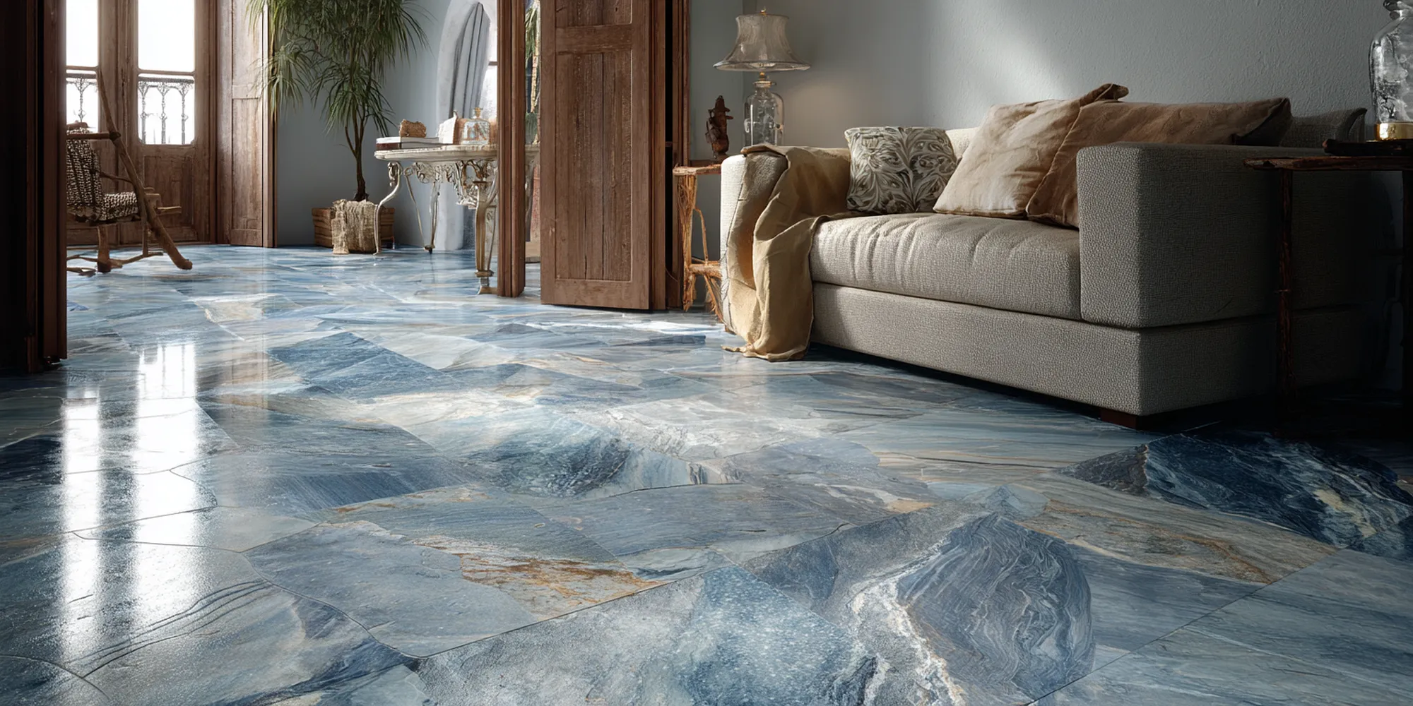 Blue Stone Tile for elegant flooring