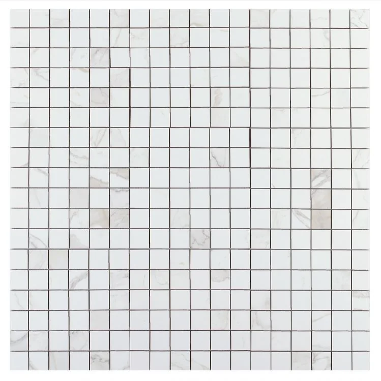 Calacatta Dorado 2x2 Matte Marble Look Porcelain Mosaic
