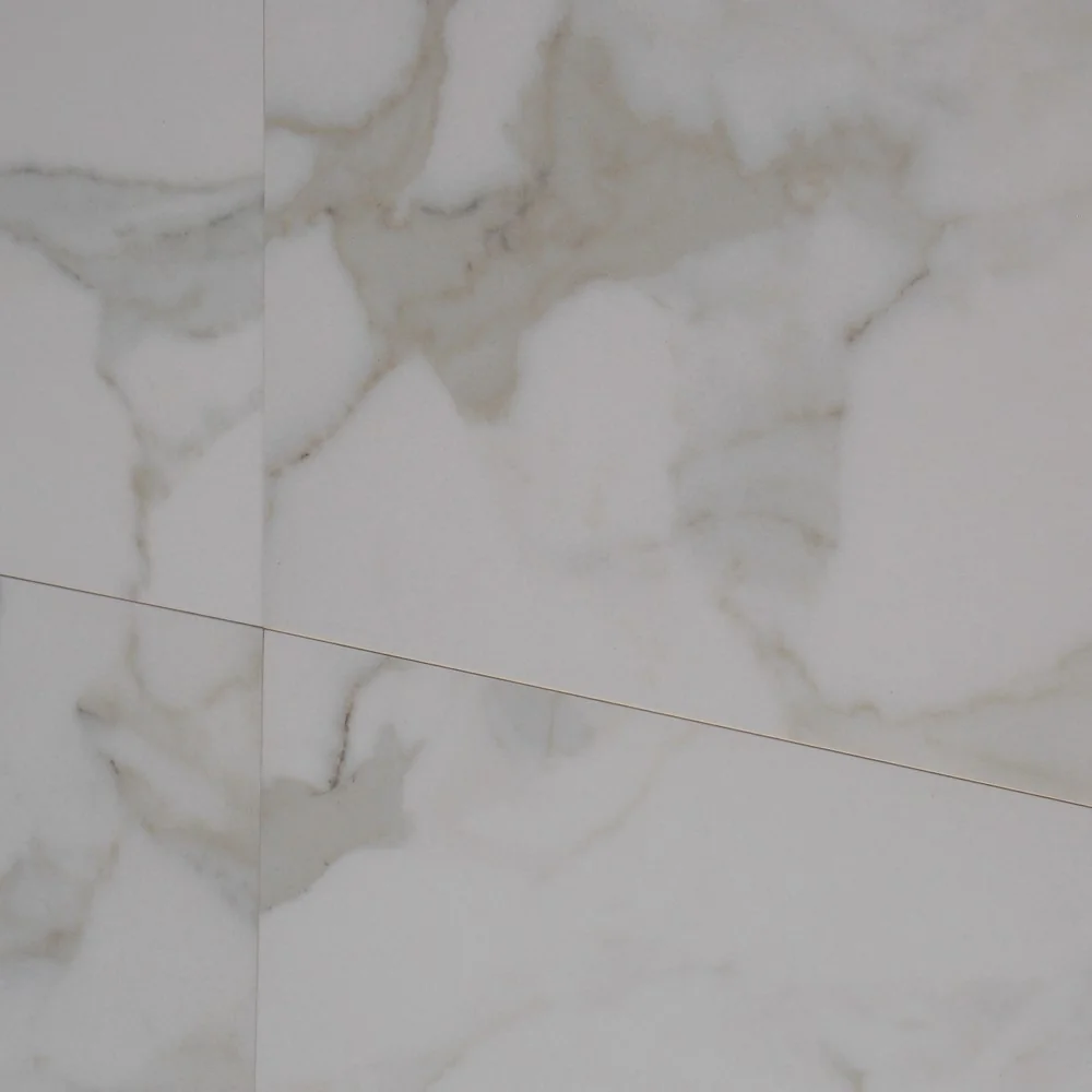 Calacatta Satin 12x24 Porcelain Marble Look Tile